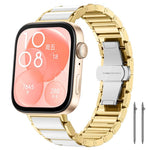 Cinturino per orologio xDfind in ceramica e acciaio inossidabile, For Huawei Watch Fit4 / Fit4 Pro