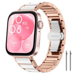 Cinturino per orologio xDfind in ceramica e acciaio inossidabile, For Huawei Watch Fit4 / Fit4 Pro