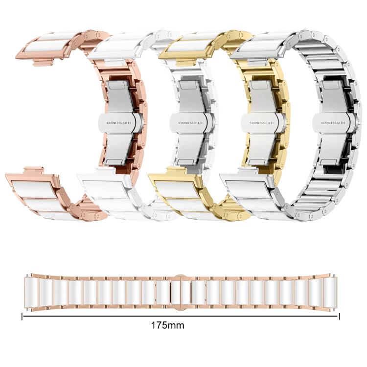 Cinturino per orologio xDfind in ceramica e acciaio inossidabile, For Huawei Watch Fit4 / Fit4 Pro