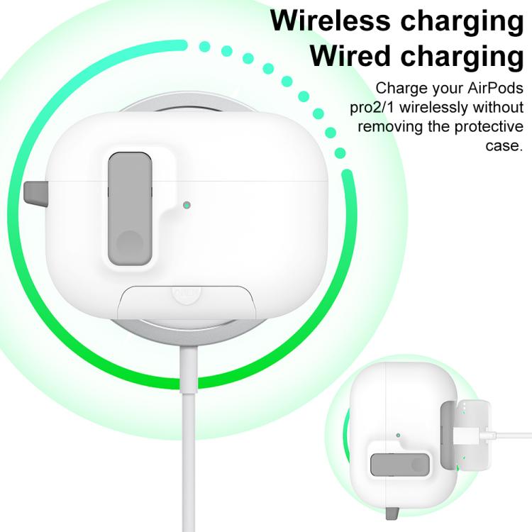 Custodia protettiva integrale per auricolari XDcase Armor con gancio e chiusura di sicurezza., For AirPods Pro 3, For AirPods 4, For AirPods Pro 2 / 1