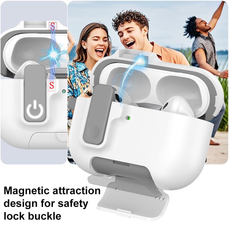 Custodia protettiva integrale per auricolari XDcase Armor con gancio e chiusura di sicurezza., For AirPods Pro 3, For AirPods 4, For AirPods Pro 2 / 1
