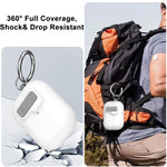 Custodia protettiva integrale per auricolari XDcase Armor con gancio e chiusura di sicurezza., For AirPods Pro 3, For AirPods 4, For AirPods Pro 2 / 1