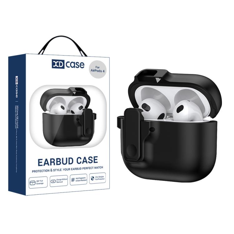 Custodia protettiva integrale per auricolari XDcase Armor con gancio e chiusura di sicurezza., For AirPods Pro 3, For AirPods 4, For AirPods Pro 2 / 1