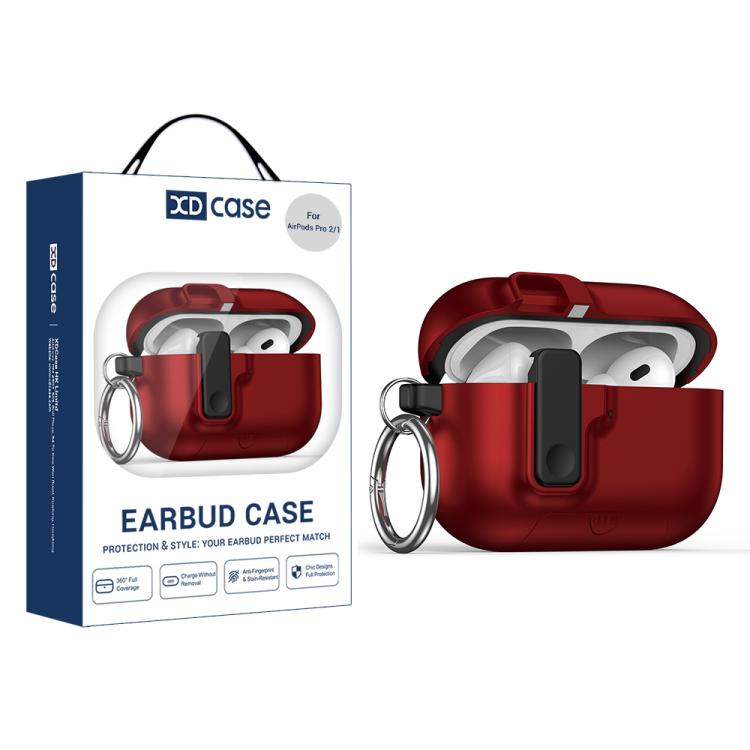 Custodia protettiva integrale per auricolari XDcase Armor con gancio e chiusura di sicurezza., For AirPods Pro 3, For AirPods 4, For AirPods Pro 2 / 1