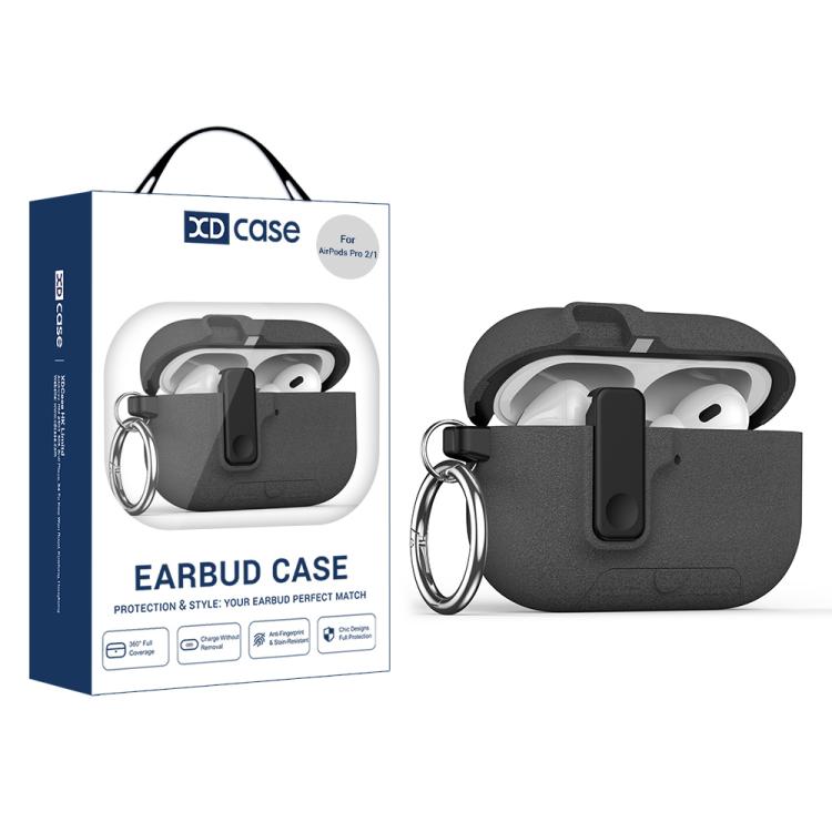Custodia protettiva integrale per auricolari XDcase Armor con gancio e chiusura di sicurezza., For AirPods Pro 3, For AirPods 4, For AirPods Pro 2 / 1
