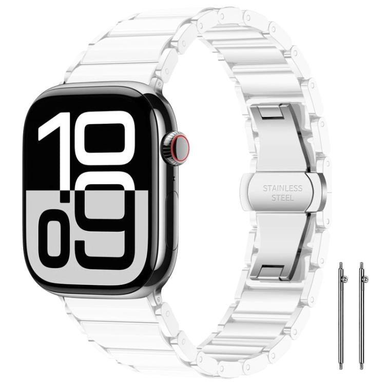 Cinturino per orologio xDfind in ceramica e acciaio inossidabile, For Apple Watch 42 / 44 / 45 / 46 / 49mm, For Apple Watch 38 / 40 / 41 / S11 42mm