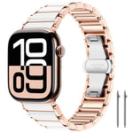 Cinturino per orologio xDfind in ceramica e acciaio inossidabile, For Apple Watch 42 / 44 / 45 / 46 / 49mm, For Apple Watch 38 / 40 / 41 / S11 42mm