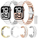 Cinturino per orologio xDfind in ceramica e acciaio inossidabile, For Apple Watch 42 / 44 / 45 / 46 / 49mm, For Apple Watch 38 / 40 / 41 / S11 42mm