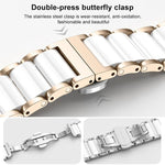Cinturino per orologio xDfind in ceramica e acciaio inossidabile, For Apple Watch 42 / 44 / 45 / 46 / 49mm, For Apple Watch 38 / 40 / 41 / S11 42mm