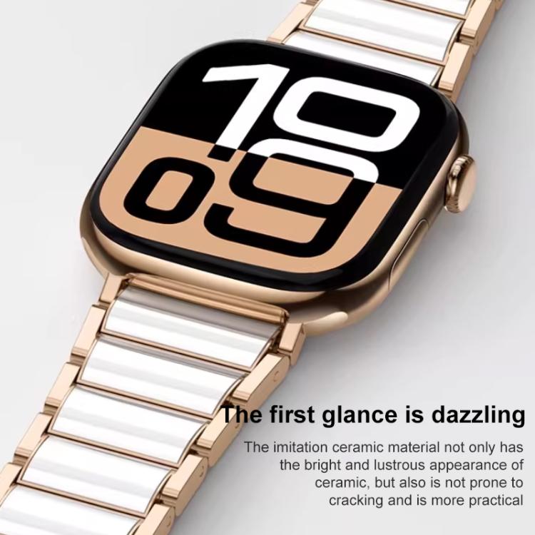 Cinturino per orologio xDfind in ceramica e acciaio inossidabile, For Apple Watch 42 / 44 / 45 / 46 / 49mm, For Apple Watch 38 / 40 / 41 / S11 42mm