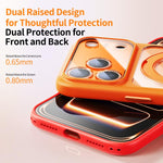 Custodia per telefono con supporto magnetico effetto pelle e foro di precisione, dotata di pulsante di scatto AI., For iPhone 17 Pro Max, For iPhone 17 Pro