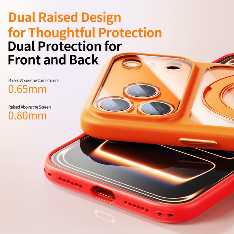 Custodia per telefono con supporto magnetico effetto pelle e foro di precisione, dotata di pulsante di scatto AI., For iPhone 17 Pro Max, For iPhone 17 Pro