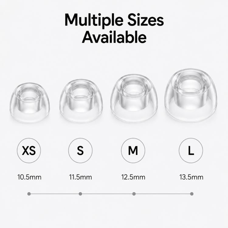 XDcase 4 paia di inserti auricolari di ricambio in silicone liquido, taglie XS/S/M/L, For AirPods Pro 3, For AirPods Pro 1 / 2