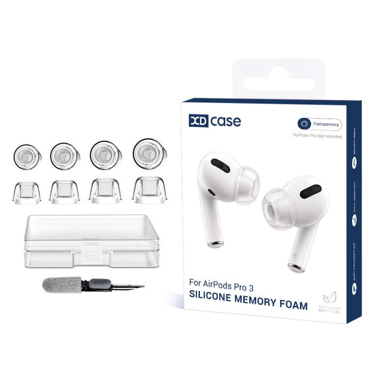 XDcase 4 paia di inserti auricolari di ricambio in silicone liquido, taglie XS/S/M/L, For AirPods Pro 3, For AirPods Pro 1 / 2