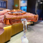 Custodia per telefono con cinturino da polso e motivo floreale glitterato sfumato, placcata galvanica., For iPhone 16 Plus, For iPhone 16, For iPhone 15 Pro Max, For iPhone 15 Pro, For iPhone 15 Plus, For iPhone 15