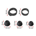 Kit di 3 paia di inserti auricolari in silicone di ricambio e ganci per le orecchie XDcase, taglie S/M/L, For Samsung Galaxy Buds FE