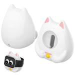 XDcase per Apple Watch con design a gatto portafortuna e supporto di ricarica per smartwatch.