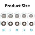 Kit di 5 paia di inserti auricolari in silicone XDcase, taglie XS/S/M/L/XL, For Beats Powerbeats Pro 2 / Fit / Studio Buds