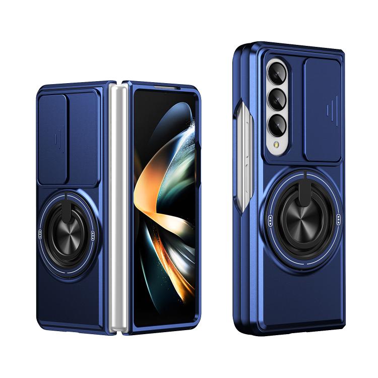 Custodia per telefono multifunzionale magnetica antiurto con finestra scorrevole per obiettivo., For Galaxy Z Fold4 5G, For Galaxy Z Flip4 5G, For Galaxy Z Flip3 5G, For Galaxy Z Fold3 5G