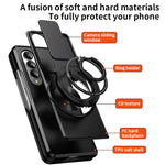 Custodia per telefono multifunzionale magnetica antiurto con finestra scorrevole per obiettivo., For Galaxy Z Fold4 5G, For Galaxy Z Flip4 5G, For Galaxy Z Flip3 5G, For Galaxy Z Fold3 5G