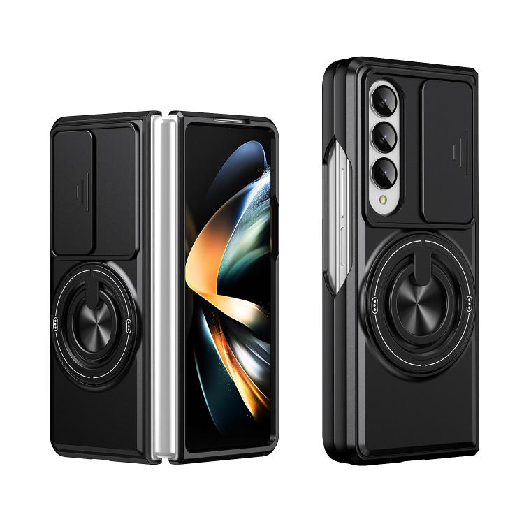 Custodia per telefono multifunzionale magnetica antiurto con finestra scorrevole per obiettivo., For Galaxy Z Fold4 5G, For Galaxy Z Flip4 5G, For Galaxy Z Flip3 5G, For Galaxy Z Fold3 5G