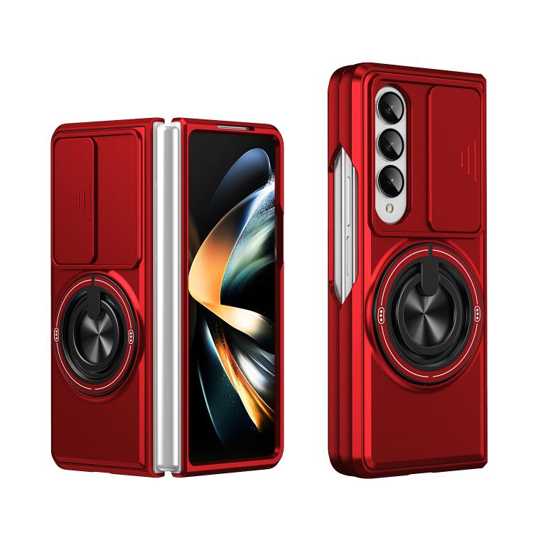 Custodia per telefono multifunzionale magnetica antiurto con finestra scorrevole per obiettivo., For Galaxy Z Fold4 5G, For Galaxy Z Flip4 5G, For Galaxy Z Flip3 5G, For Galaxy Z Fold3 5G