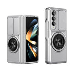 Custodia per telefono multifunzionale magnetica antiurto con finestra scorrevole per obiettivo., For Galaxy Z Fold4 5G, For Galaxy Z Flip4 5G, For Galaxy Z Flip3 5G, For Galaxy Z Fold3 5G