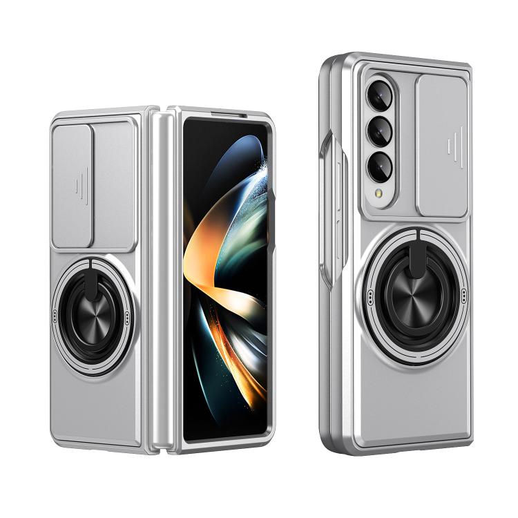 Custodia per telefono multifunzionale magnetica antiurto con finestra scorrevole per obiettivo., For Galaxy Z Fold4 5G, For Galaxy Z Flip4 5G, For Galaxy Z Flip3 5G, For Galaxy Z Fold3 5G