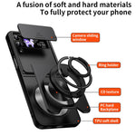 Custodia per telefono multifunzionale magnetica antiurto con finestra scorrevole per obiettivo., For Galaxy Z Flip3 5G, For Galaxy Z Fold3 5G