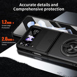 Custodia per telefono multifunzionale magnetica antiurto con finestra scorrevole per obiettivo., For Galaxy Z Flip3 5G, For Galaxy Z Fold3 5G