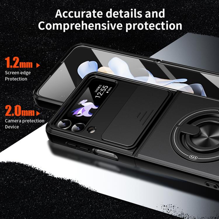 Custodia per telefono multifunzionale magnetica antiurto con finestra scorrevole per obiettivo., For Galaxy Z Flip3 5G, For Galaxy Z Fold3 5G