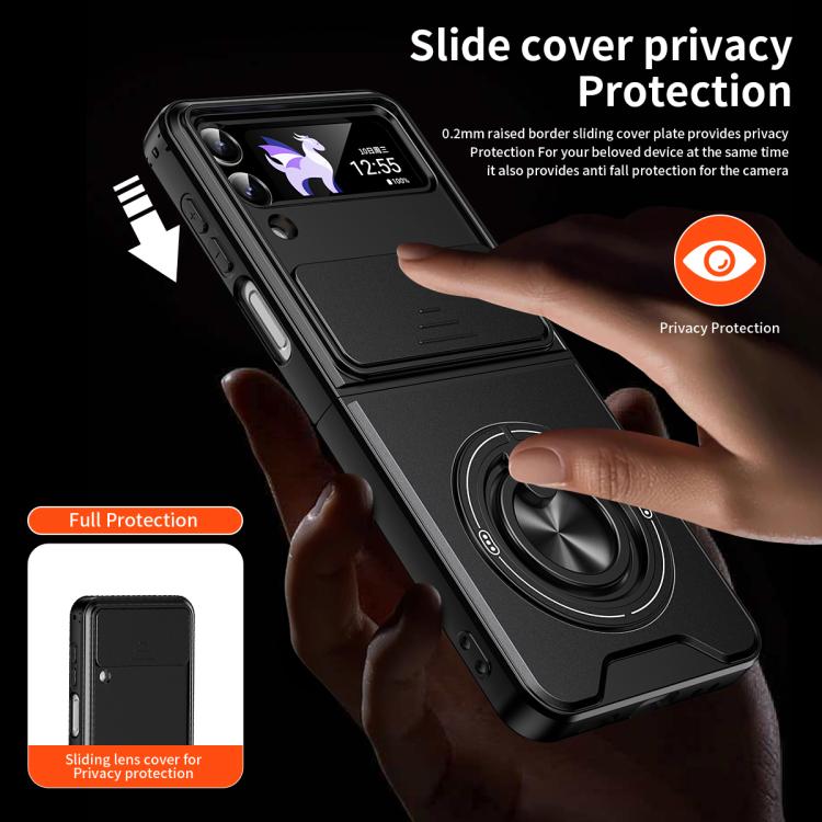 Custodia per telefono multifunzionale magnetica antiurto con finestra scorrevole per obiettivo., For Galaxy Z Flip3 5G, For Galaxy Z Fold3 5G