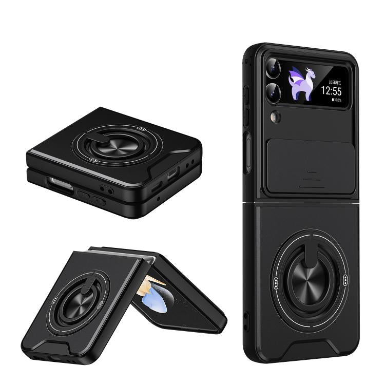 Custodia per telefono multifunzionale magnetica antiurto con finestra scorrevole per obiettivo., For Galaxy Z Fold4 5G, For Galaxy Z Flip4 5G, For Galaxy Z Flip3 5G, For Galaxy Z Fold3 5G