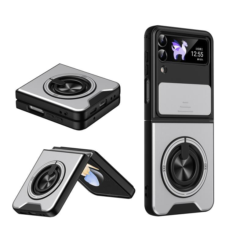 Custodia per telefono multifunzionale magnetica antiurto con finestra scorrevole per obiettivo., For Galaxy Z Fold4 5G, For Galaxy Z Flip4 5G, For Galaxy Z Flip3 5G, For Galaxy Z Fold3 5G