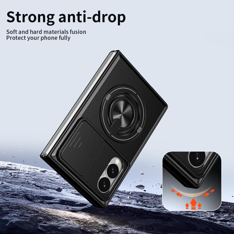Custodia per telefono multifunzionale magnetica antiurto con finestra scorrevole per obiettivo., For Galaxy Z Fold8 5G, For Samsung Galaxy Z Fold7 5G, For Galaxy Z Flip7 5G, For Galaxy Z Fold6 5G, For Galaxy Z Fold5 5G