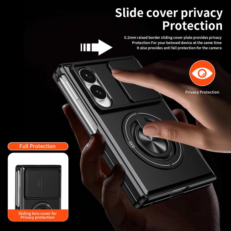 Custodia per telefono multifunzionale magnetica antiurto con finestra scorrevole per obiettivo., For Galaxy Z Fold8 5G, For Samsung Galaxy Z Fold7 5G, For Galaxy Z Flip7 5G, For Galaxy Z Fold6 5G, For Galaxy Z Fold5 5G
