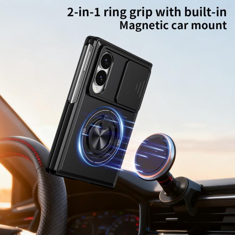 Custodia per telefono multifunzionale magnetica antiurto con finestra scorrevole per obiettivo., For Galaxy Z Fold8 5G, For Samsung Galaxy Z Fold7 5G, For Galaxy Z Flip7 5G, For Galaxy Z Fold6 5G, For Galaxy Z Fold5 5G