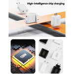 Caricabatterie rapido HX119 da 120 W con doppia interfaccia USB e Type-C, EU Plug, UK Plug, US Plug