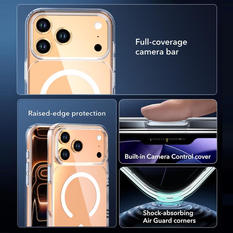Custodia magnetica trasparente per telefono, For iPhone 17 Pro Max, For iPhone 17 Pro