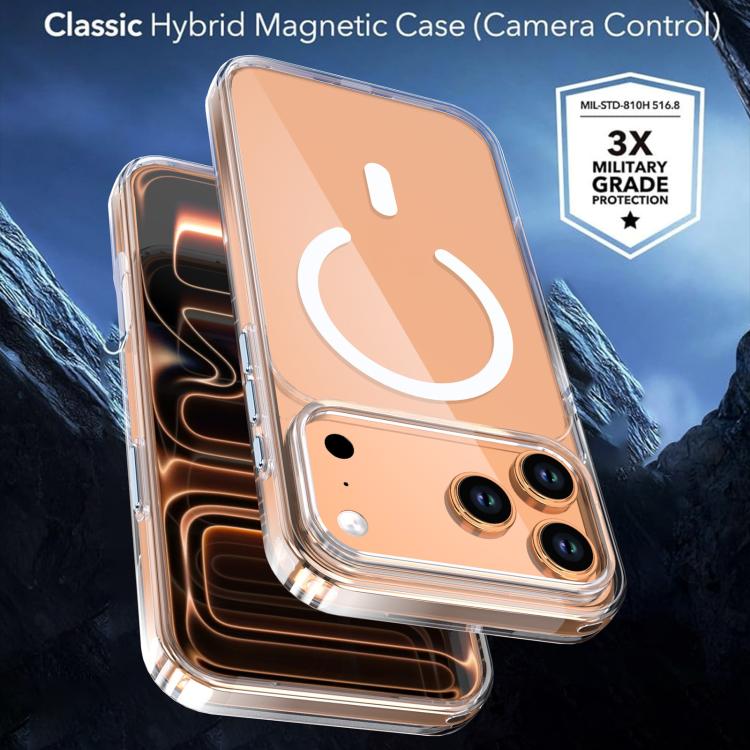Custodia magnetica trasparente per telefono, For iPhone 17 Pro Max, For iPhone 17 Pro