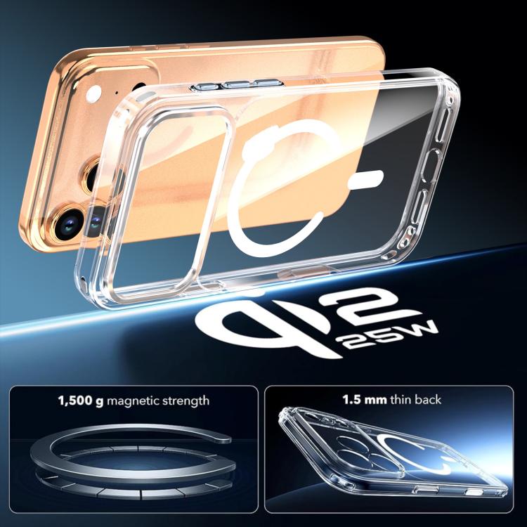Custodia magnetica trasparente per telefono, For iPhone 17 Pro Max, For iPhone 17 Pro