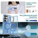 Supporto per fotocamera, custodia magnetica glitterata per telefono con cordino, For Samsung Galaxy S26+ 5G, For Samsung Galaxy S26 Ultra 5G, For Samsung Galaxy S26 5G, For Samsung Galaxy S25 FE 5G