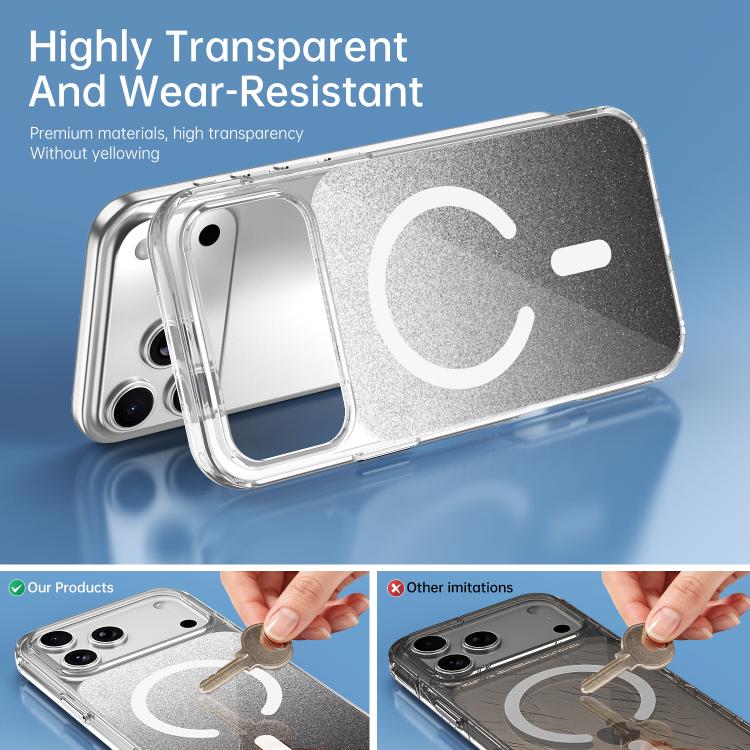 Custodia magnetica per telefono con glitter di cristallo, For iPhone 17 Pro Max, For iPhone 17 Pro