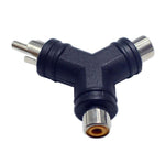 Adattatore video AV RCA maschio a 2 RCA femmina tipo Y