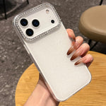 Custodia per telefono a tinta unita con glitter e strass., For iPhone 17 Pro Max, For iPhone 17 Pro