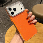Custodia per telefono a tinta unita con glitter e strass., For iPhone 17 Pro Max, For iPhone 17 Pro