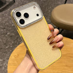 Custodia per telefono a tinta unita con glitter e strass., For iPhone 17 Pro Max, For iPhone 17 Pro