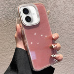 Custodia per telefono a tinta unita con glitter e strass., For iPhone 17, For iPhone Air