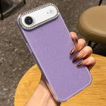 Custodia per telefono a tinta unita con glitter e strass., For iPhone 17, For iPhone Air