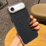 Custodia per telefono a tinta unita con glitter e strass., For iPhone 17, For iPhone Air
